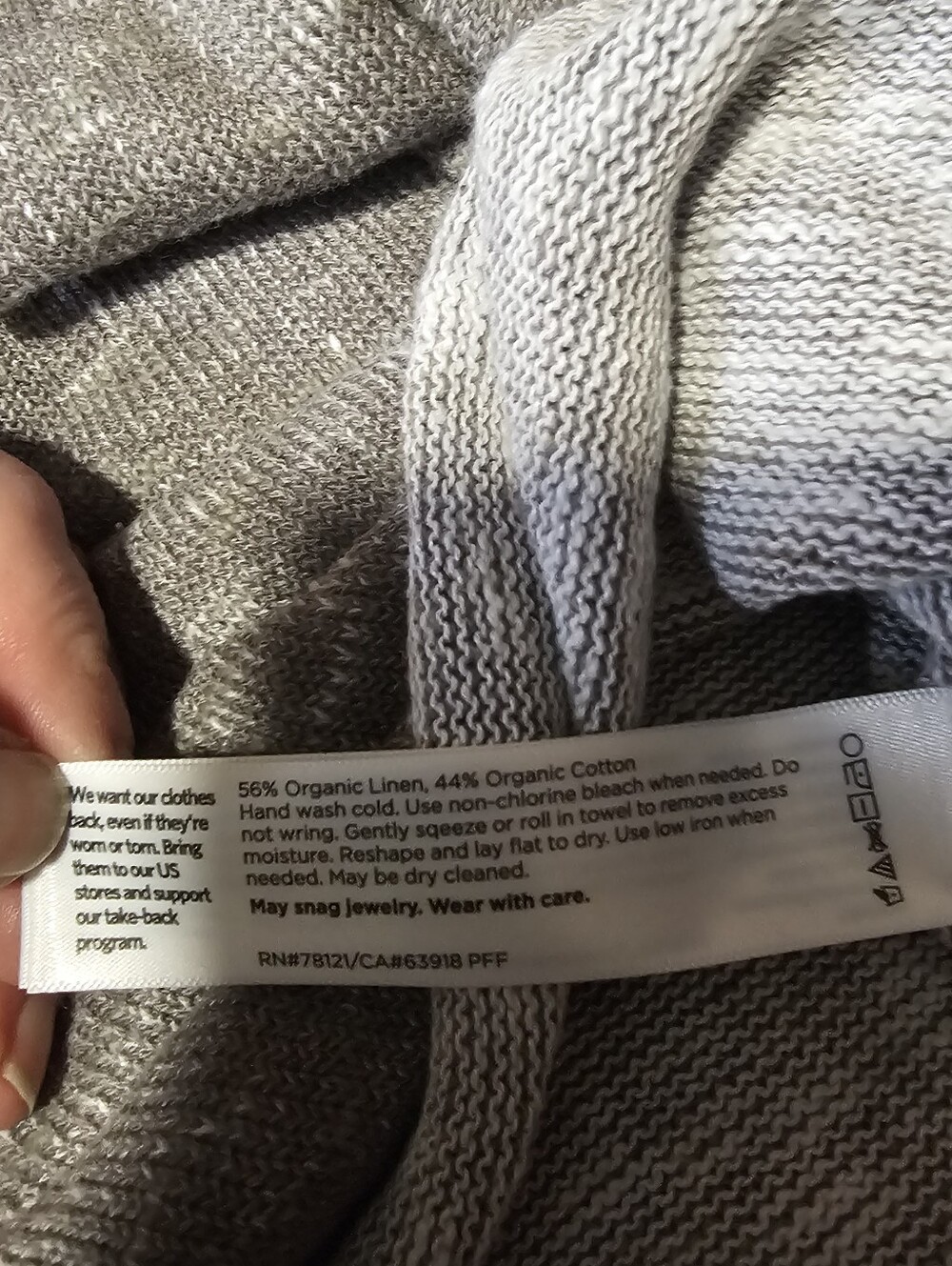Eileen Fisher - Organic Linen Cotton Hoodie - Picture 3 of 5